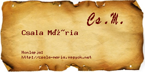 Csala Mária névjegykártya